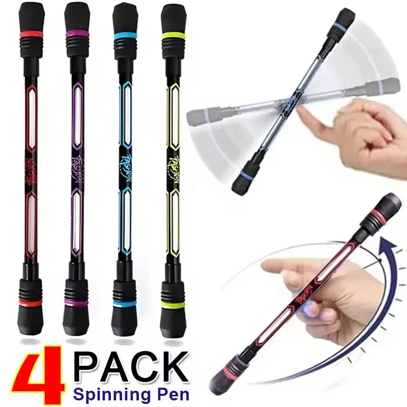 4/1Pcs Spinning Pen Rolling Finger Rotating Pen Gaming Trick Pen Stress Releasing Brain Training Toys for Kids Adults Students