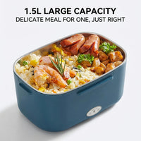 1.5L 60W Electric Portable Lunch Box Food Warmer – Leak-Proof Food Heater for Car or Home, Lunch Heating Microwave for Truckers