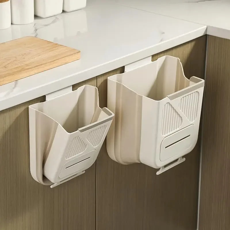 Camper Trash Can Hanging Trash Can Rv Trash Can Foldable Trash Can Household Kitchen Cabinet Hanging Garbage Storage for Kitchen